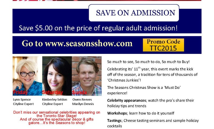 Seasons Christmas Show - November 20 to 22, 2015